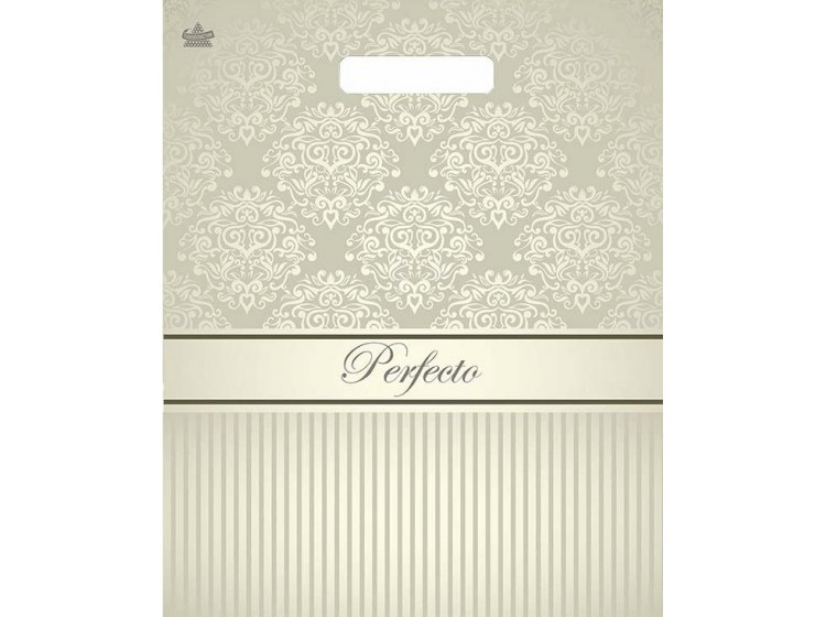Мешок ПВД (выр.ручка) 300*370 (90мкр) Перфекто Бежевое серебро